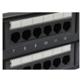 Patch panel RACK 19" kat.6 48p UTP 2U czarny NEKU