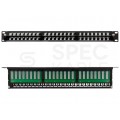 Patch panel RACK 19" kat.6 48p UTP z półką 1U ATEL