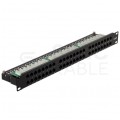 Patch panel RACK 19" kat.6 48p UTP z półką 1U ATEL