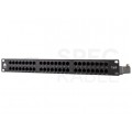 Patch panel RACK 19" kat.6 48p UTP z półką 1U NEKU