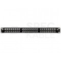 Patch panel RACK 19" kat.6 48p UTP z półką 1U NEKU