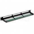 Patch panel RACK 19" kat.6 48p UTP z półką 1U NEKU