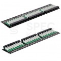 Patch panel RACK 19" kat.6 48p UTP z półką 1U NEKU