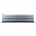Patch panel RACK 19" kat.6A 24p FTP z półką 1U czarny NEKU