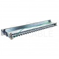 Patch panel RACK 19" kat.6A 24p FTP z półką 1U czarny NEKU