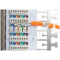 Patch panel RACK 19" kat.6A 24p FTP z półką 1U czarny NEKU