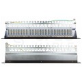 Patch panel RACK 19" kat.6A 24p FTP z półką 1U czarny NEKU