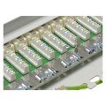 Patch panel RACK 19" kat.6A 24p FTP z półką 1U szary Telegärtner