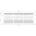 Patch panel RACK 19" kat.6A 24p STP z półką czarny Alantec