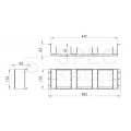 Patch panel telefoniczny RACK 19" 3U na 18 złączy LSA (180 par)