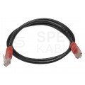 Patchcord crossover UTP kat.5e kabel sieciowy LAN skrosowany 2x RJ45 linka czarny 1m ACT