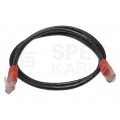 Patchcord crossover UTP kat.5e kabel sieciowy LAN skrosowany 2x RJ45 linka czarny 1m ACT