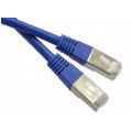 Patchcord FTP kat.5e kabel sieciowy LAN 2x RJ45 linka niebieski 0,5m
