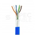 Patchcord FTP kat.5e kabel sieciowy LAN 2x RJ45 linka niebieski 0,5m NEKU