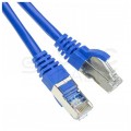 Patchcord FTP kat.5e kabel sieciowy LAN 2x RJ45 linka niebieski 1m ATEL