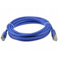 Patchcord FTP kat.5e kabel sieciowy LAN 2x RJ45 linka niebieski 3m