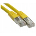 Patchcord FTP kat.5e kabel sieciowy LAN 2x RJ45 linka żółty 0,5m