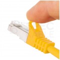 Patchcord FTP kat.5e kabel sieciowy LAN 2x RJ45 linka żółty 0,5m NEKU