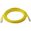 Patchcord FTP kat.5e kabel sieciowy LAN 2x RJ45 linka żółty 1m