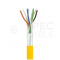 Patchcord FTP kat.5e kabel sieciowy LAN 2x RJ45 linka żółty 1m NEKU