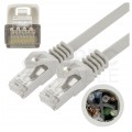 Patchcord FTP kat.6 kabel sieciowy LAN 2x RJ45 linka szary 0,25m NEKU