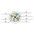 Patchcord FTP kat.6 kabel sieciowy LAN 2x RJ45 linka szary 15m LANBERG