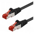 Patchcord S/FTP kat.6 PiMF kabel sieciowy LAN 2x RJ45 linka czarny 0,25 GOOBAY