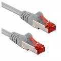 Patchcord S/FTP kat.6 PiMF kabel sieciowy LAN 2x RJ45 linka szary 0,25m Goobay