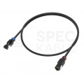 Patchcord S/FTP kat.6A LSOH kabel sieciowy LAN 2x RJ45 czarny z powłoką antybakteryjną oraz klipsem identyfikacyjnym 0,5m WireArte BacteriaStop