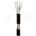 Patchcord S/FTP kat.6A PiMF kabel sieciowy LAN 2x RJ45 linka LSOH czarny 0,5m NEKU