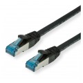 Patchcord S/FTP kat.6A PiMF kabel sieciowy LAN 2x RJ45 linka LSOH czarny 1,5m VALUE