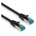 Patchcord S/FTP kat.6A PiMF kabel sieciowy LAN 2x RJ45 linka LSOH czarny 1,5m VALUE