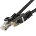 Patchcord S/FTP kat.6A PiMF kabel sieciowy LAN 2x RJ45 linka LSOH czarny 1m NEKU