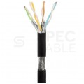 Patchcord S/FTP kat.6A PiMF kabel sieciowy LAN 2x RJ45 linka LSOH czarny 1m NEKU