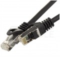 Patchcord S/FTP kat.6A PiMF kabel sieciowy LAN 2x RJ45 linka LSOH czarny 2m NEKU