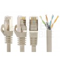 Patchcord S/FTP kat.6A PiMF kabel sieciowy LAN 2x RJ45 linka LSOH szary 3m NEKU
