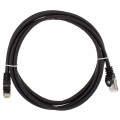 Patchcord S/FTP kat.6A PiMF kabel sieciowy LAN 2x RJ45 linka PoE czarny 0,5m