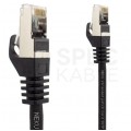 Patchcord S/FTP kat.6A PiMF kabel sieciowy LAN 2x RJ45 linka PoE czarny 0,5m NEKU