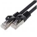 Patchcord S/FTP kat.6A PiMF kabel sieciowy LAN 2x RJ45 linka PoE czarny 10m NEKU