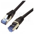 Patchcord S/FTP kat.6A PiMF kabel sieciowy LAN 2x RJ45 linka PoE czarny 15m VALUE