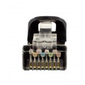Patchcord S/FTP kat.6A PiMF kabel sieciowy LAN 2x RJ45 linka PoE czarny 1m NEKU