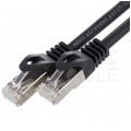 Patchcord S/FTP kat.6A PiMF kabel sieciowy LAN 2x RJ45 linka PoE czarny 2m NEKU