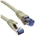 Patchcord S/FTP kat.6A PiMF kabel sieciowy LAN 2x RJ45 linka PoE szary 10m