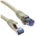 Patchcord S/FTP kat.6A PiMF kabel sieciowy LAN 2x RJ45 linka PoE szary 15m