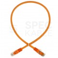 Patchcord S/FTP kat.7 PiMF kabel sieciowy LAN 2x RJ45 linka LSOH pomarańczowy 0,5m NEKU