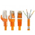 Patchcord S/FTP kat.7 PiMF kabel sieciowy LAN 2x RJ45 linka LSOH pomarańczowy 0,5m NEKU