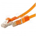 Patchcord S/FTP kat.7 PiMF kabel sieciowy LAN 2x RJ45 linka LSOH pomarańczowy 1m NEKU