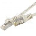 Patchcord S/FTP kat.7 PiMF kabel sieciowy LAN 2x RJ45 linka LSOH szary 1m NEKU