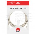 Patchcord S/FTP kat.7 PiMF kabel sieciowy LAN 2x RJ45 linka LSOH szary 3m NEKU