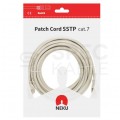 Patchcord S/FTP kat.7 PiMF kabel sieciowy LAN 2x RJ45 linka LSOH szary 5m NEKU